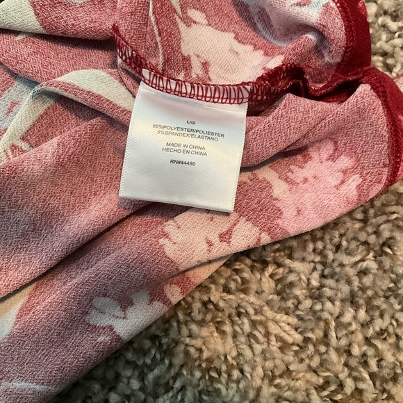 Christian Siriano Red Floral Dress Size Large - Picture 10 of 12